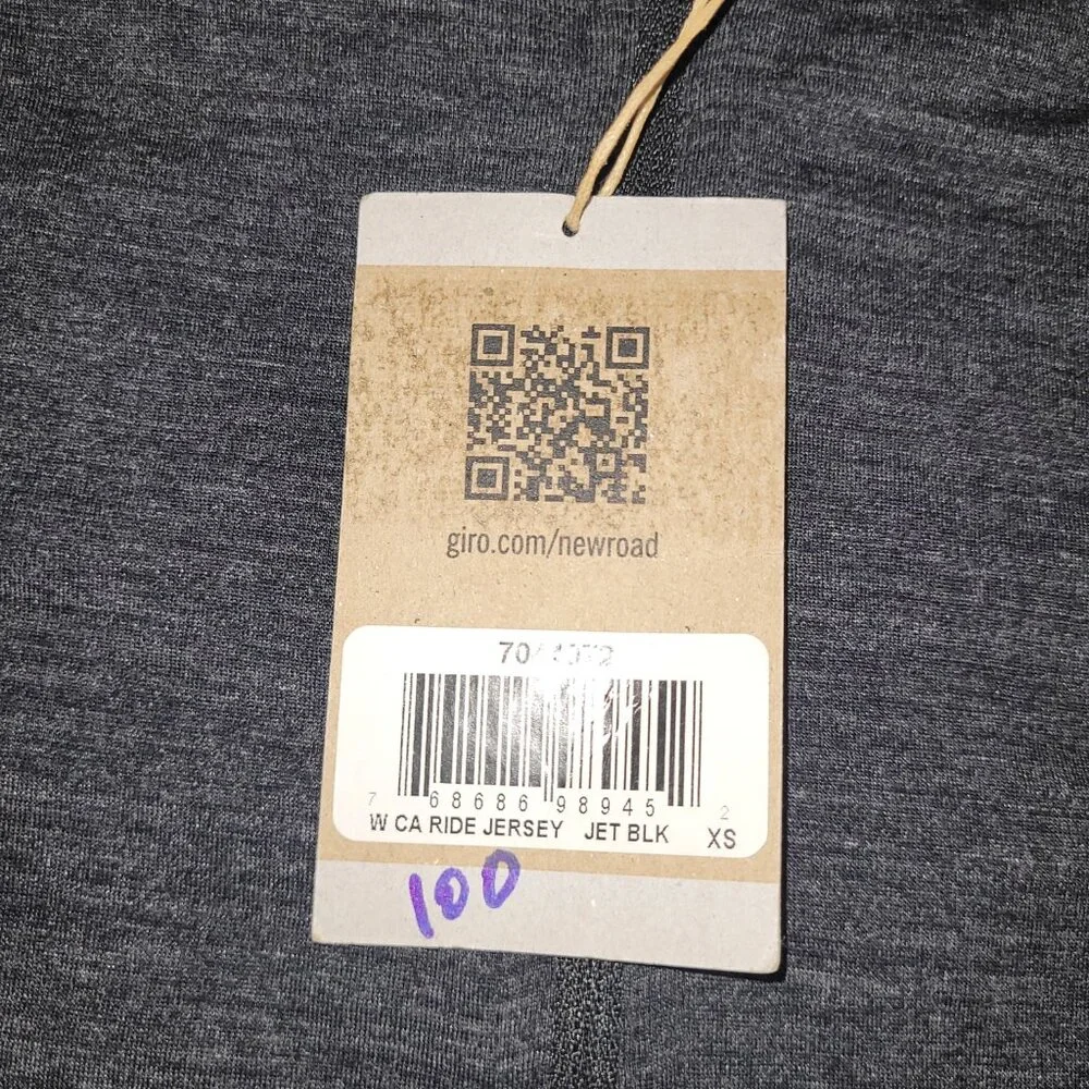 Giro Women's Ride Jersey Jet Black Size XS New w/tags Retail $100 - Picture 3 of 8